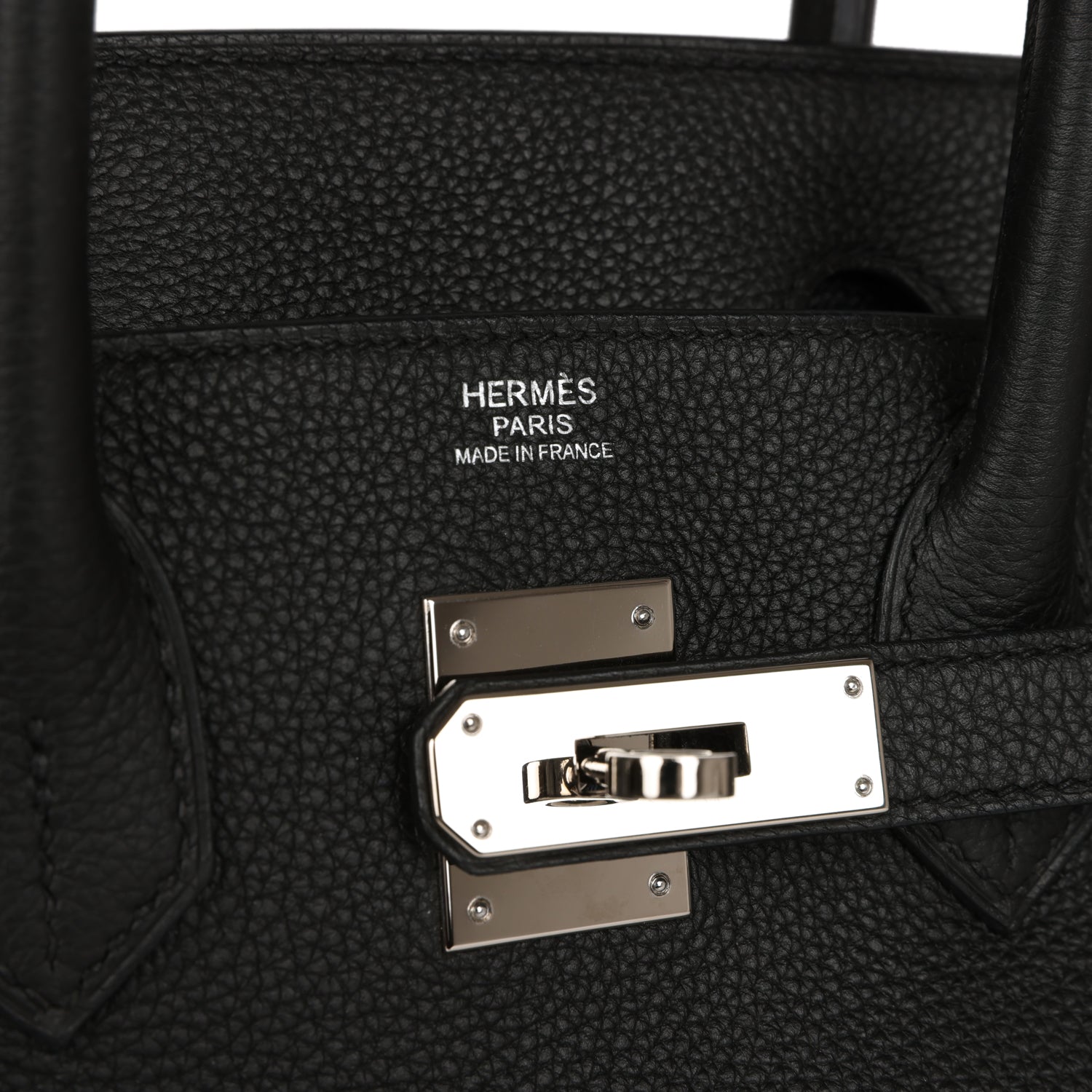 Top Quality HMS Birkin 30 Black Togo Palladium Hardware