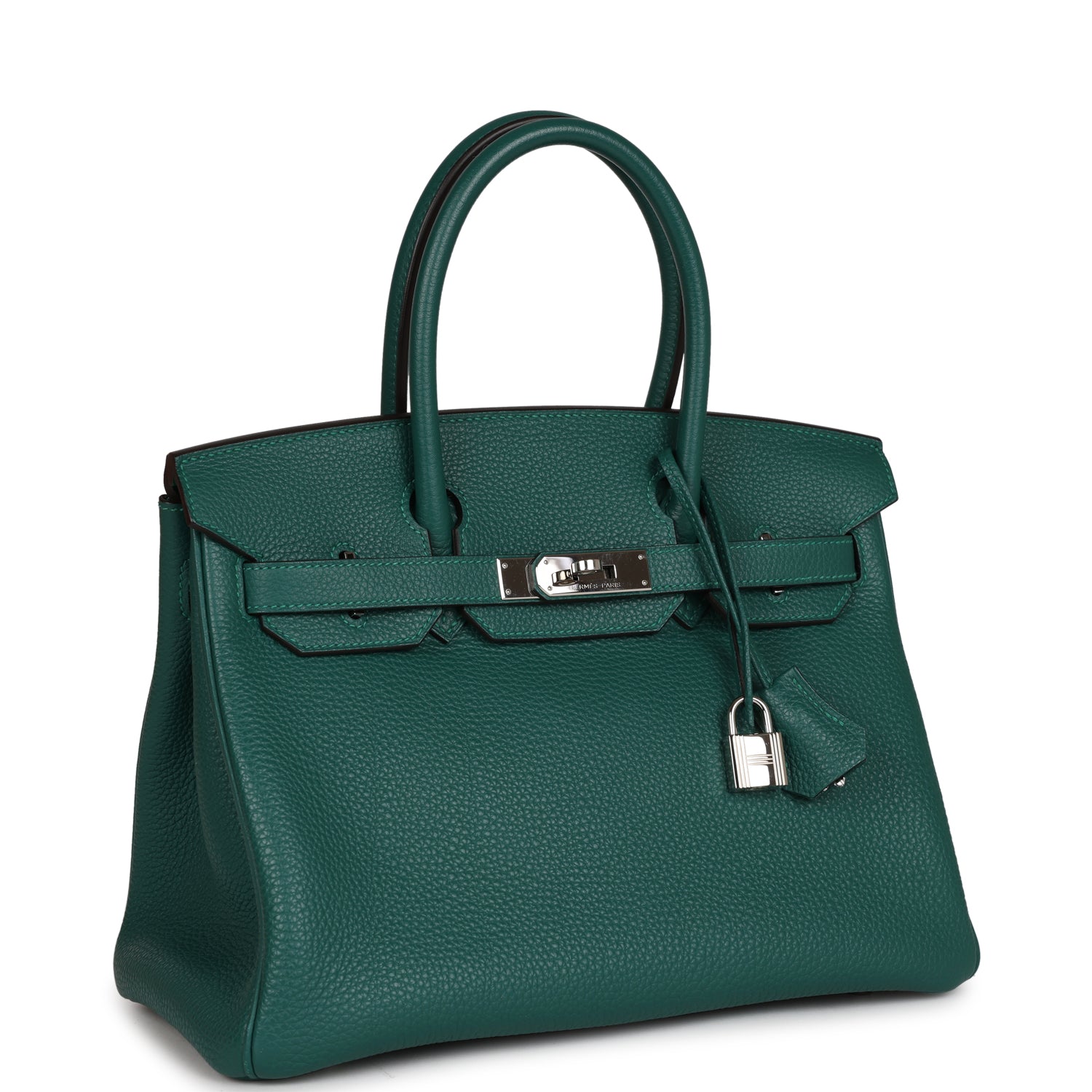 Top Quality HMS Birkin 30 Malachite Togo Palladium Hardware