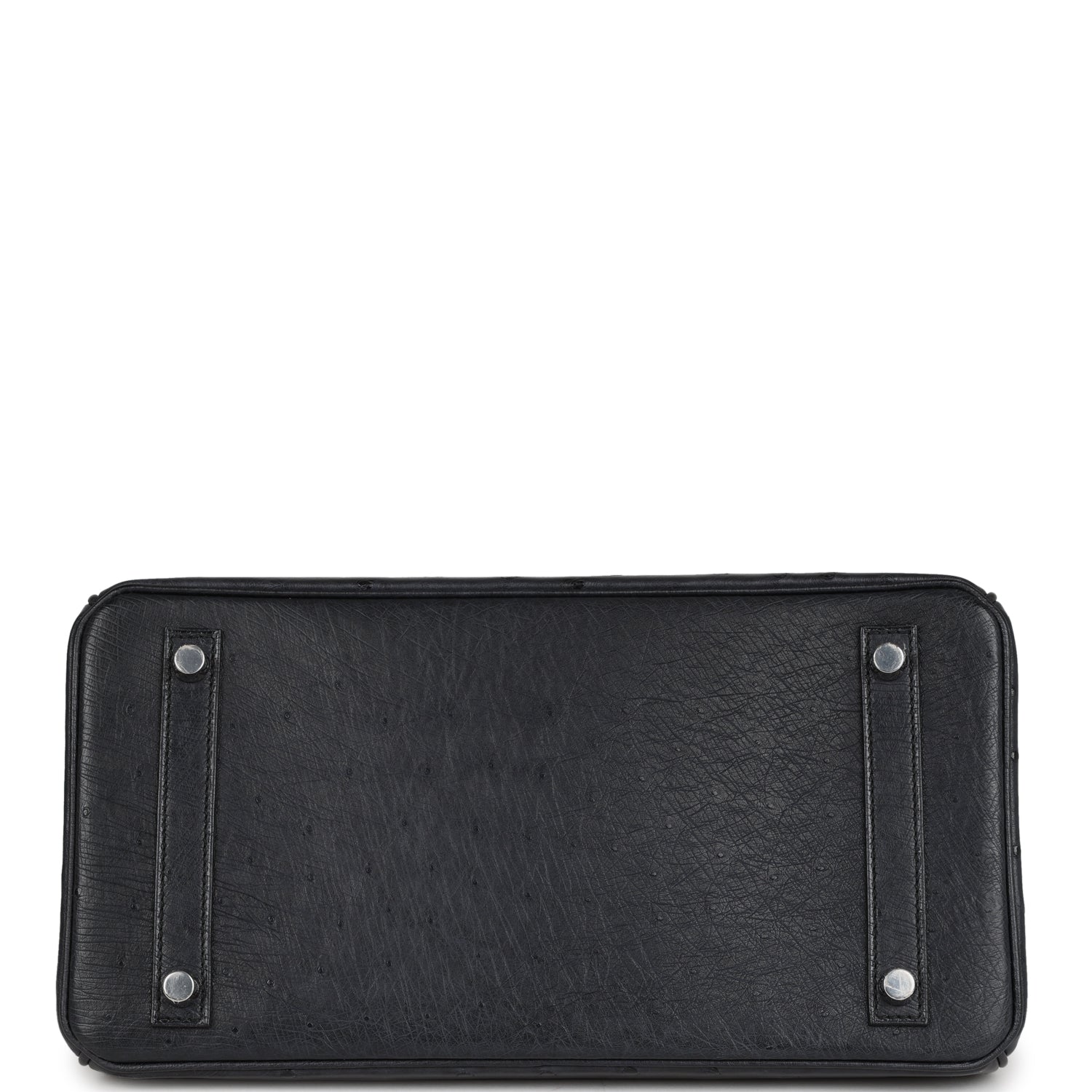 Top Quality HMS Special Order (HSS) Birkin 30 Black Verso Ostrich Brushed Palladium Hardware
