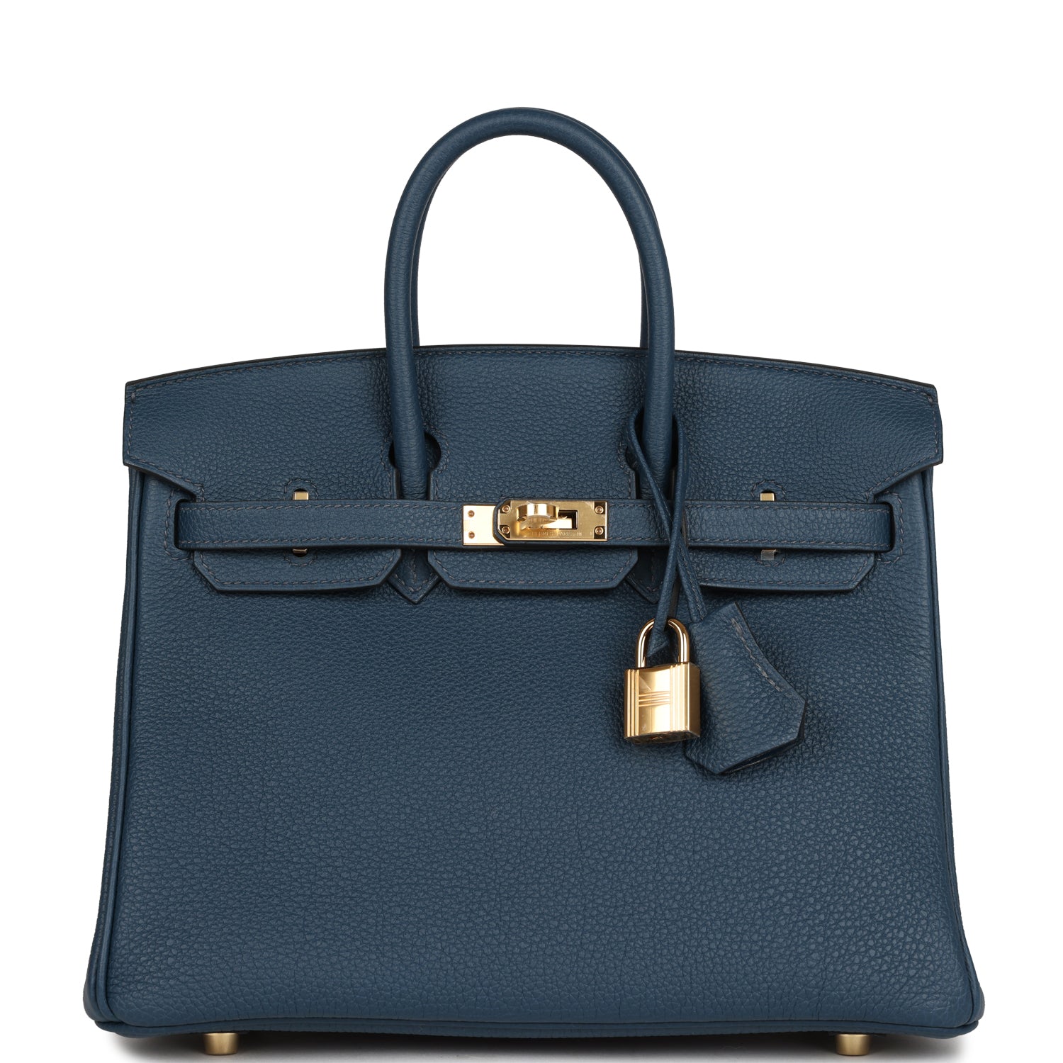 HMS Birkin 25 Bleu De Prusse Togo Gold Hardware