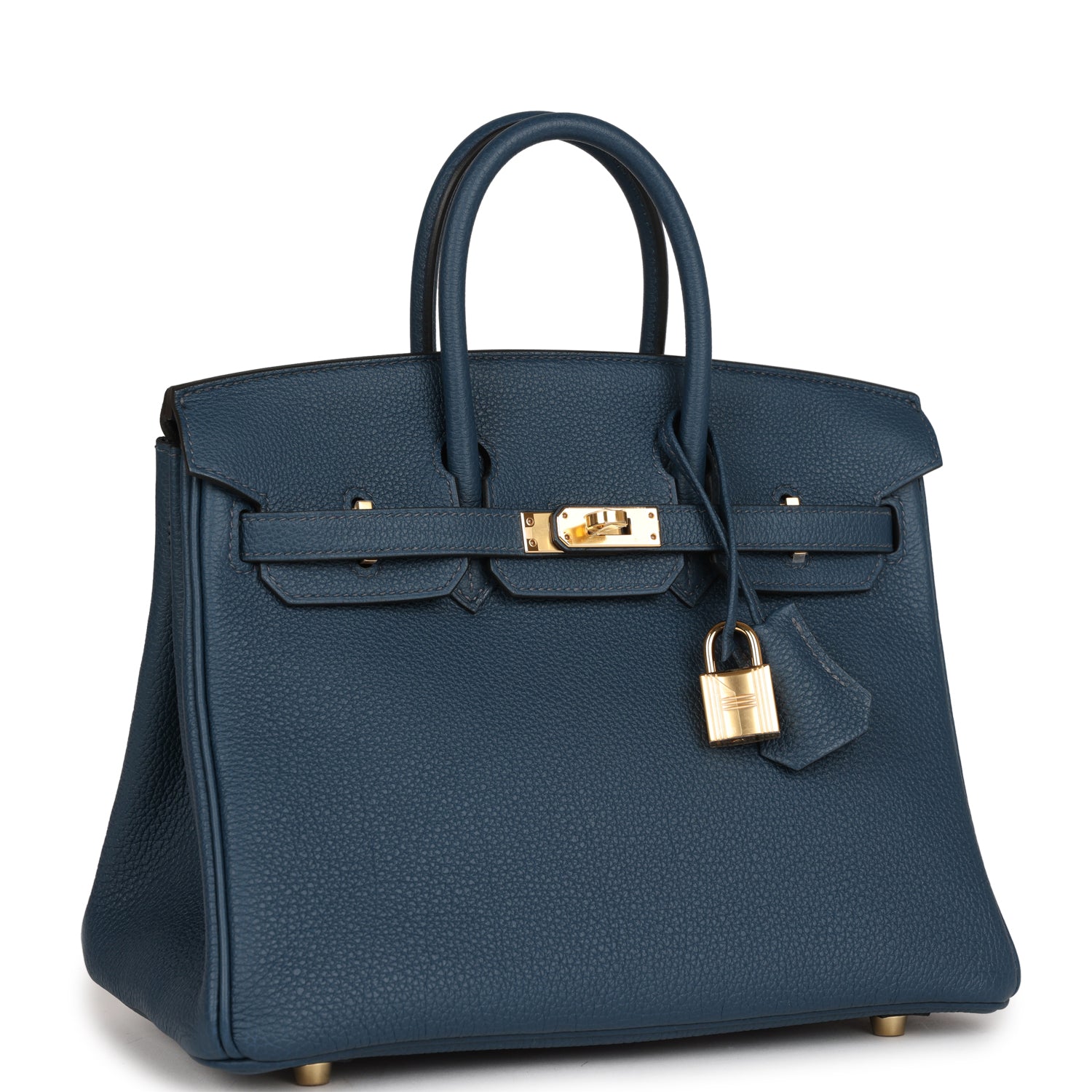 HMS Birkin 25 Bleu De Prusse Togo Gold Hardware