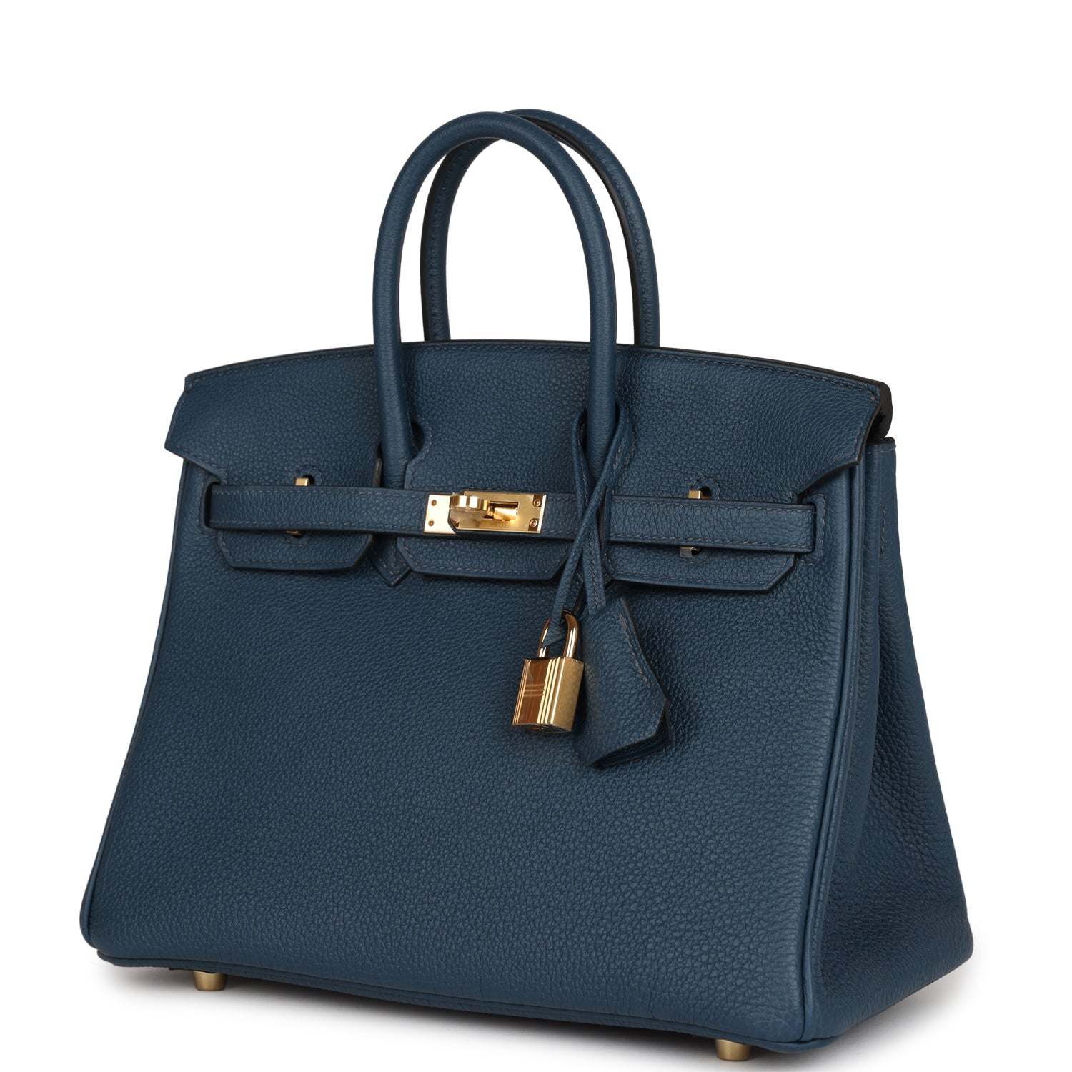 HMS Birkin 25 Bleu De Prusse Togo Gold Hardware