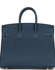 HMS Birkin 25 Bleu De Prusse Togo Gold Hardware