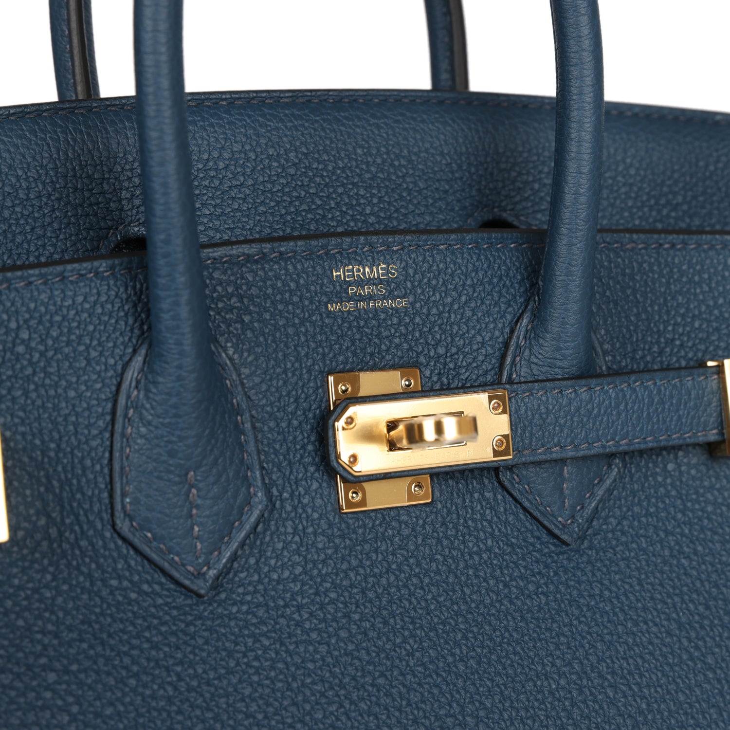 HMS Birkin 25 Bleu De Prusse Togo Gold Hardware