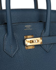 HMS Birkin 25 Bleu De Prusse Togo Gold Hardware