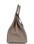 HMS Horseshoe Stamp (HSS) Birkin 40 Gris Tourterelle Togo Brushed Palladium Hardware