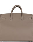 HMS Horseshoe Stamp (HSS) Birkin 40 Gris Tourterelle Togo Brushed Palladium Hardware