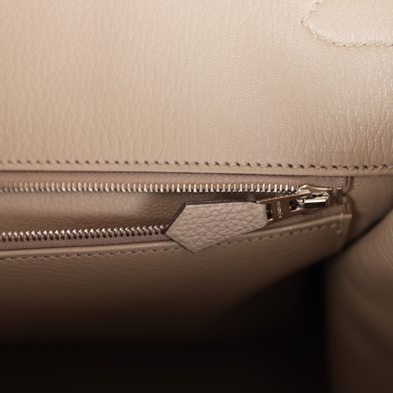 HMS Horseshoe Stamp (HSS) Birkin 40 Gris Tourterelle Togo Brushed Palladium Hardware