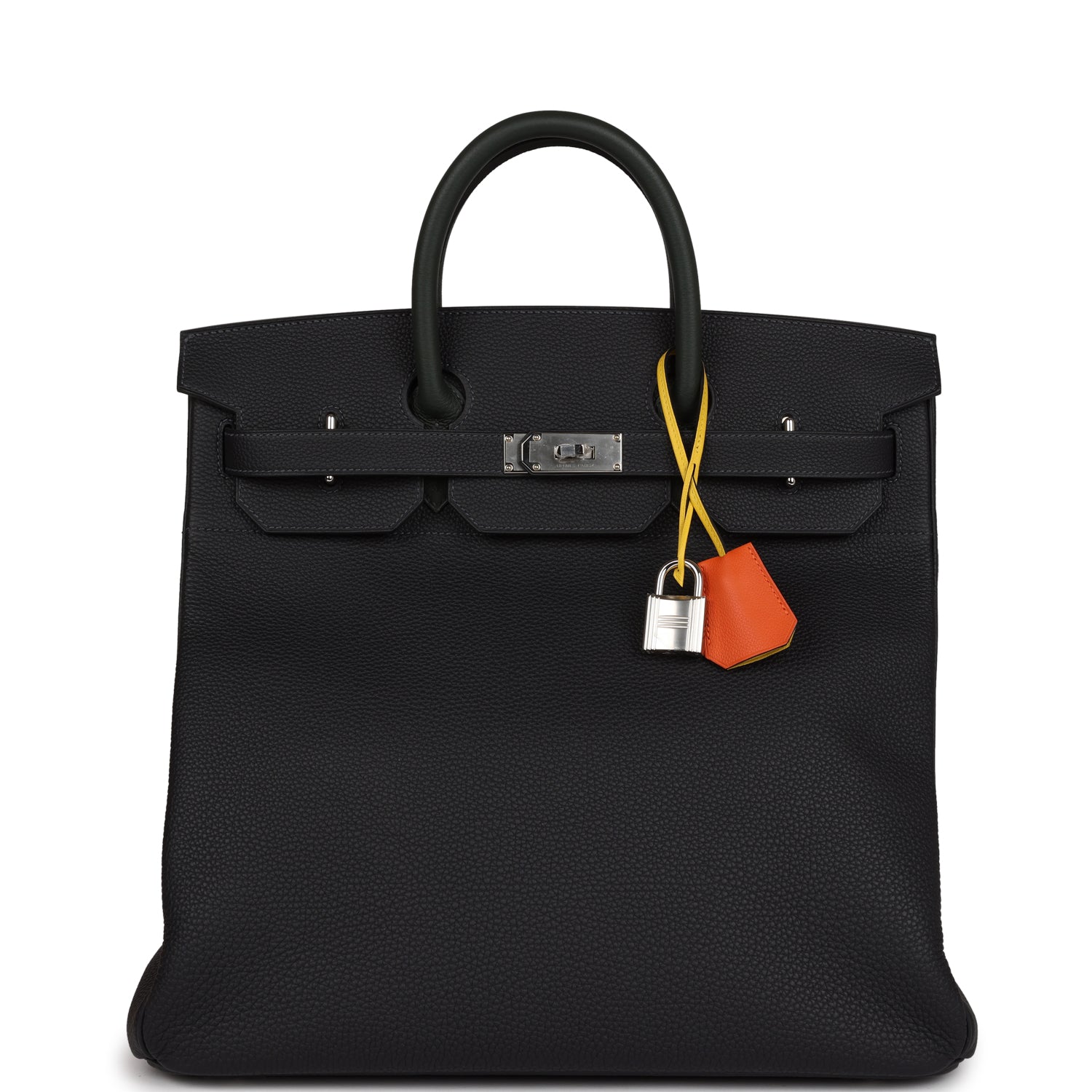 HMS HAC Birkin 40 Caban and Vert Fonce Evercolor and Togo Palladium Hardware