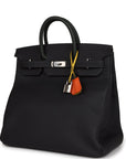 HMS HAC Birkin 40 Caban and Vert Fonce Evercolor and Togo Palladium Hardware