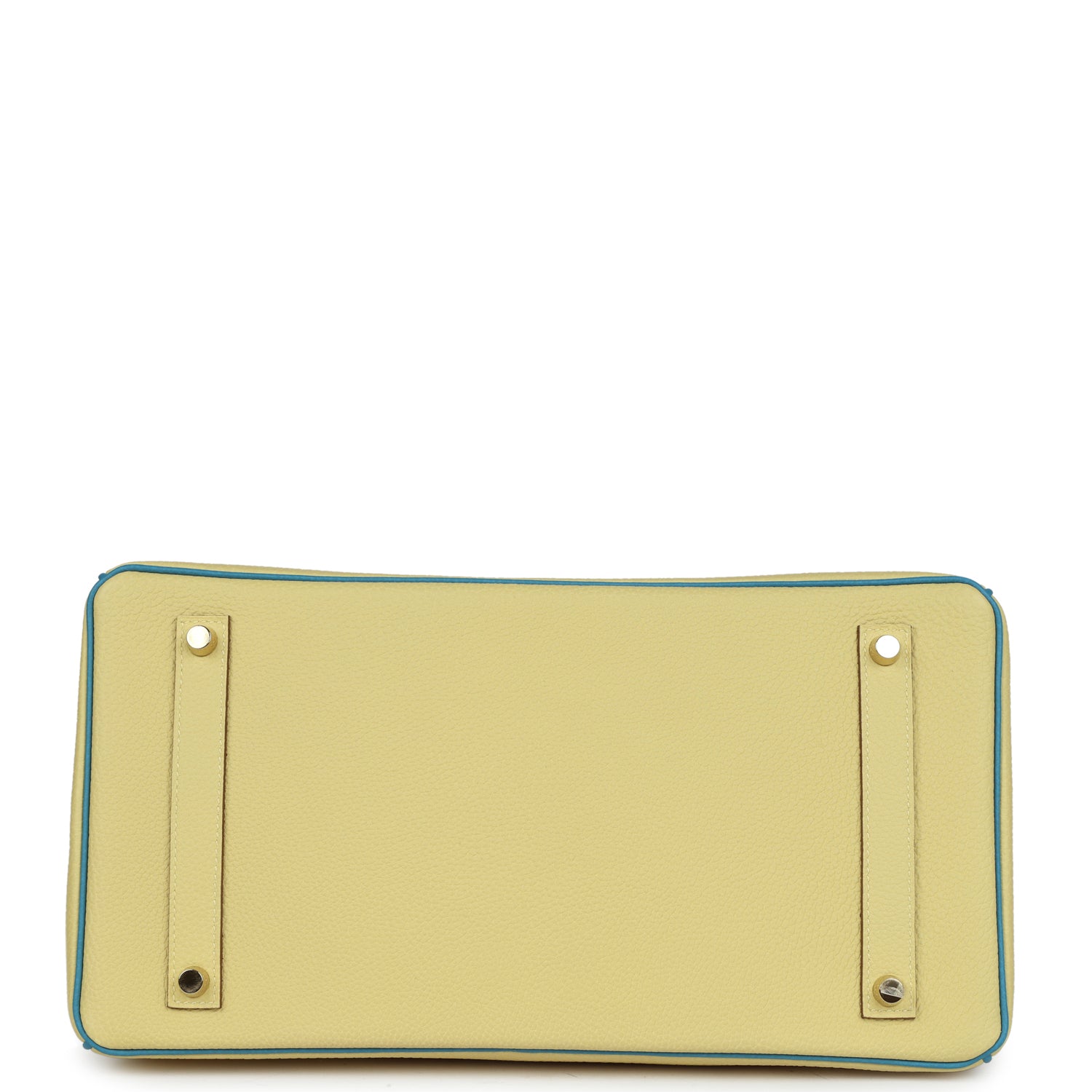 HMS Special Order (HSS) Birkin 35 Jaune Poussin and Bleu Paradise Togo Brushed Gold Hardware
