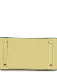 HMS Special Order (HSS) Birkin 35 Jaune Poussin and Bleu Paradise Togo Brushed Gold Hardware