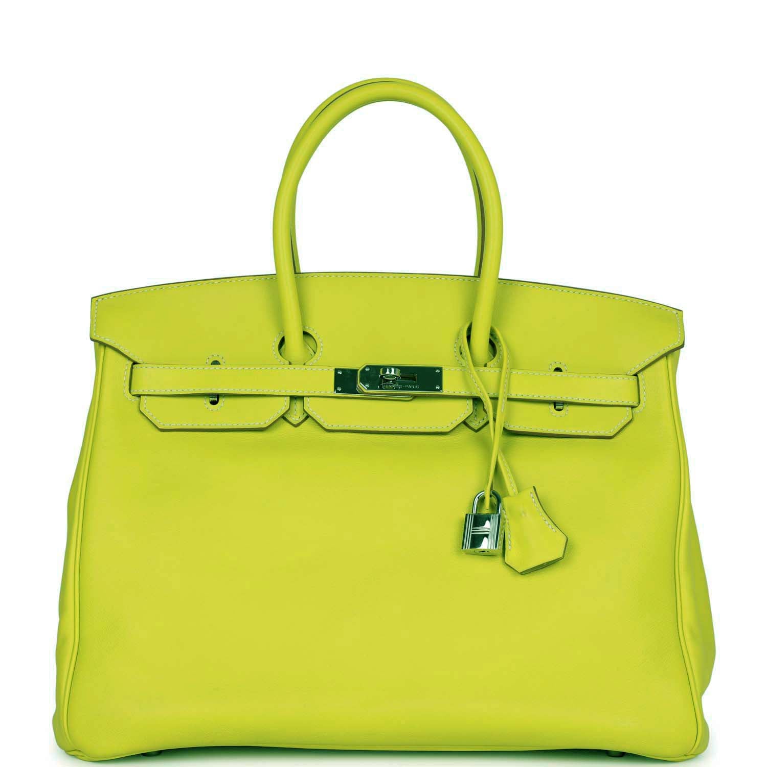 Top Quality HMS Birkin 35 Kiwi Swift Palladium Hardware