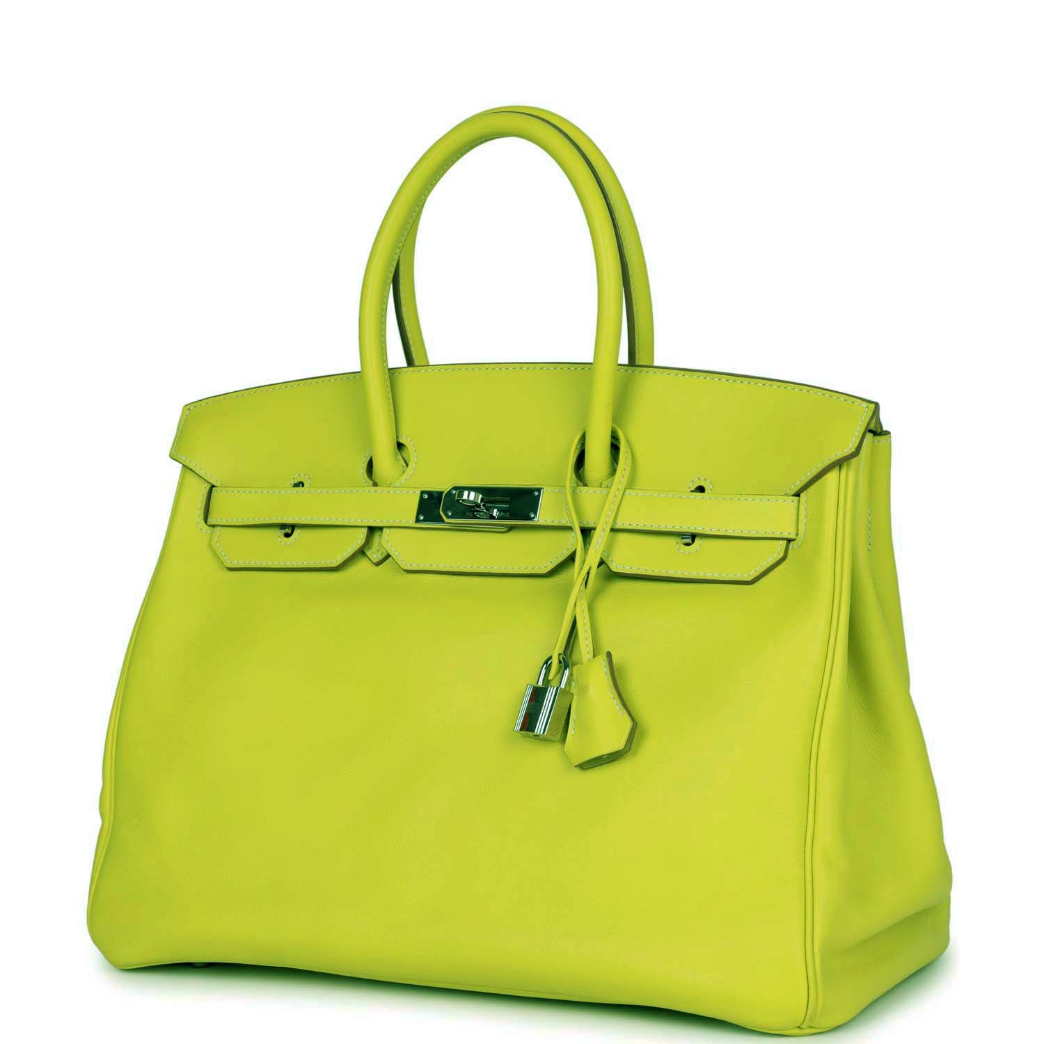 Top Quality HMS Birkin 35 Kiwi Swift Palladium Hardware