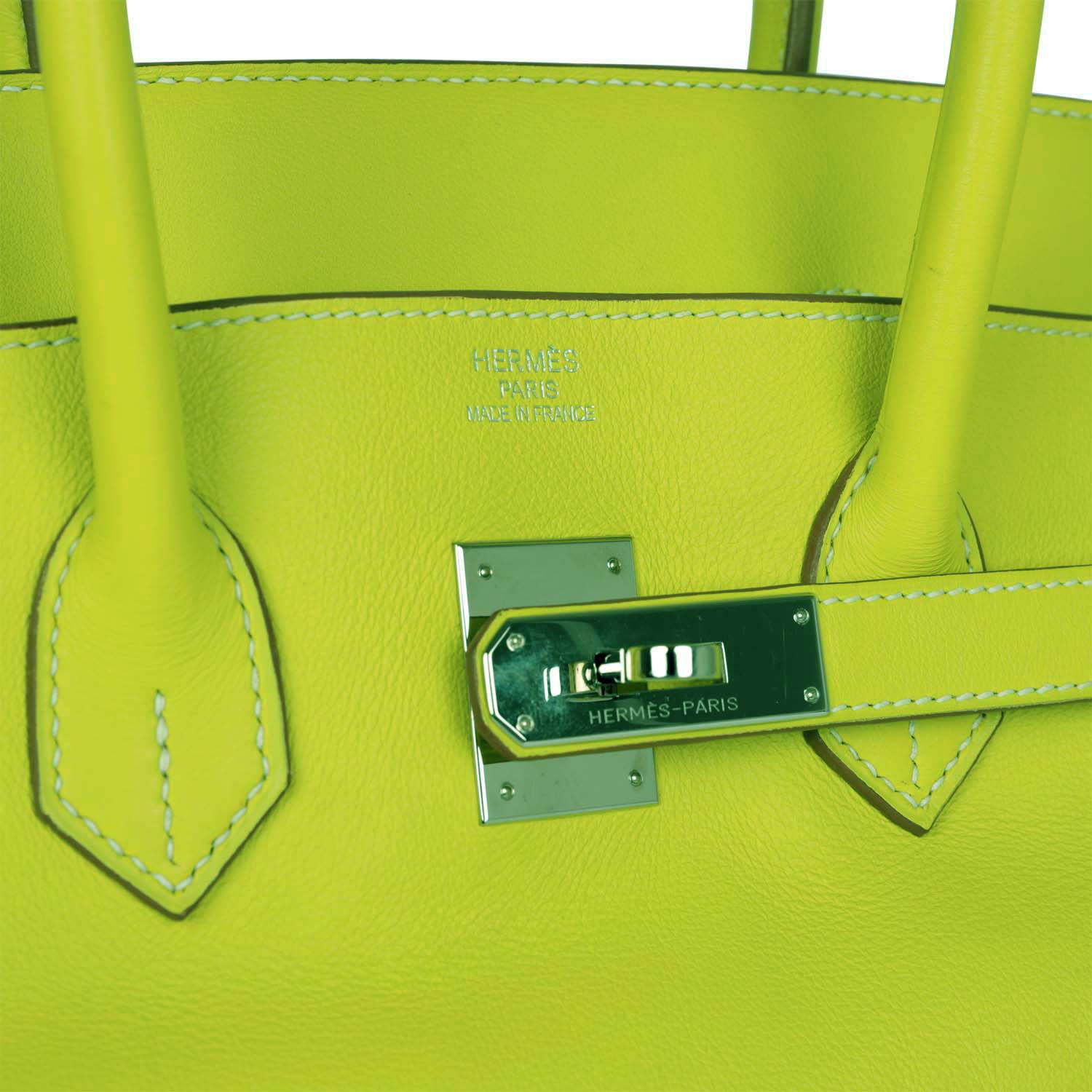 Top Quality HMS Birkin 35 Kiwi Swift Palladium Hardware