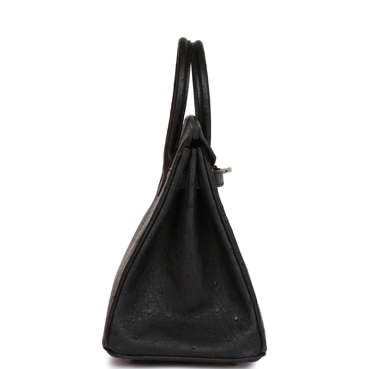 HMS Birkin 25 Black Ostrich Palladium Hardware