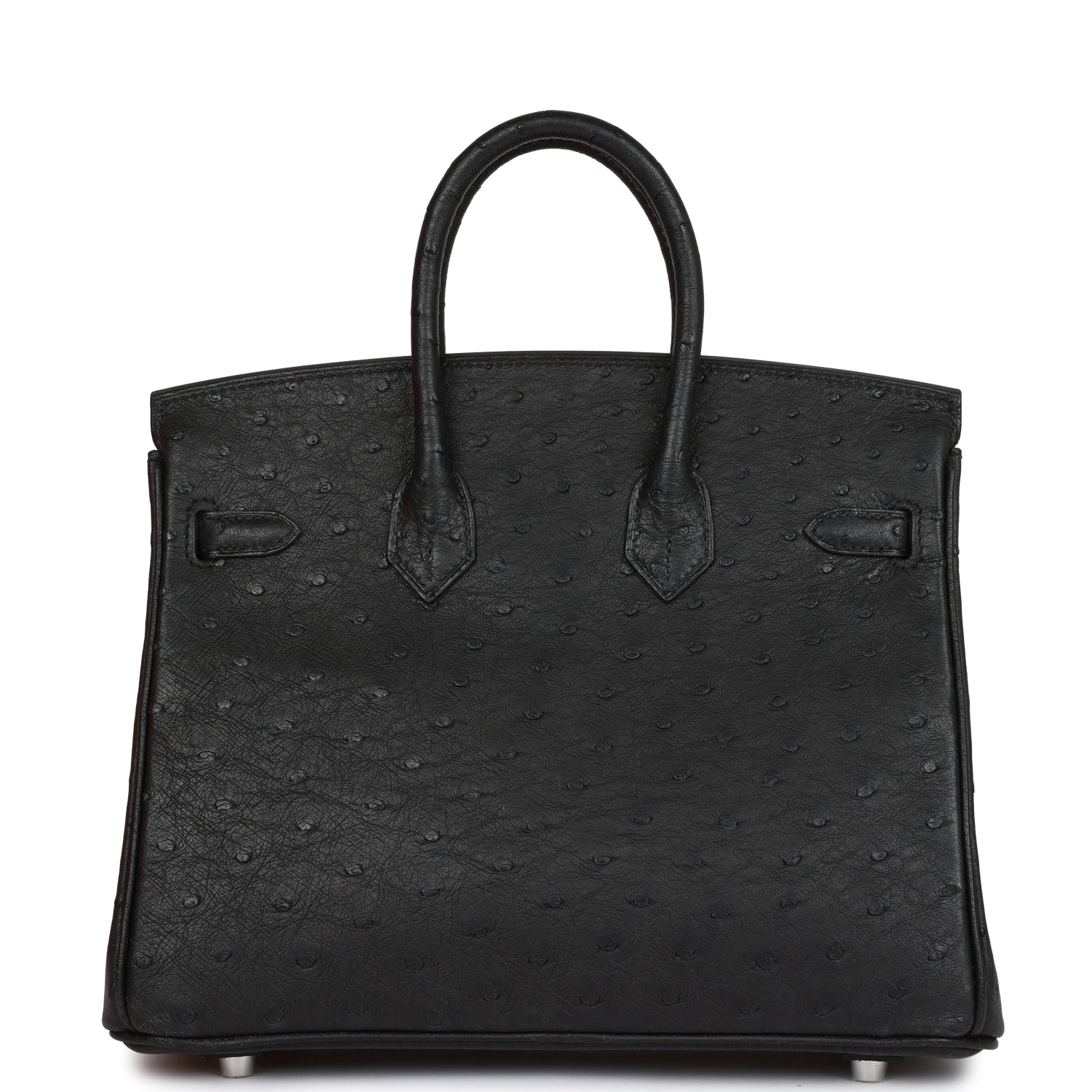 HMS Birkin 25 Black Ostrich Palladium Hardware