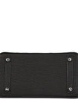 HMS Birkin 25 Black Ostrich Palladium Hardware