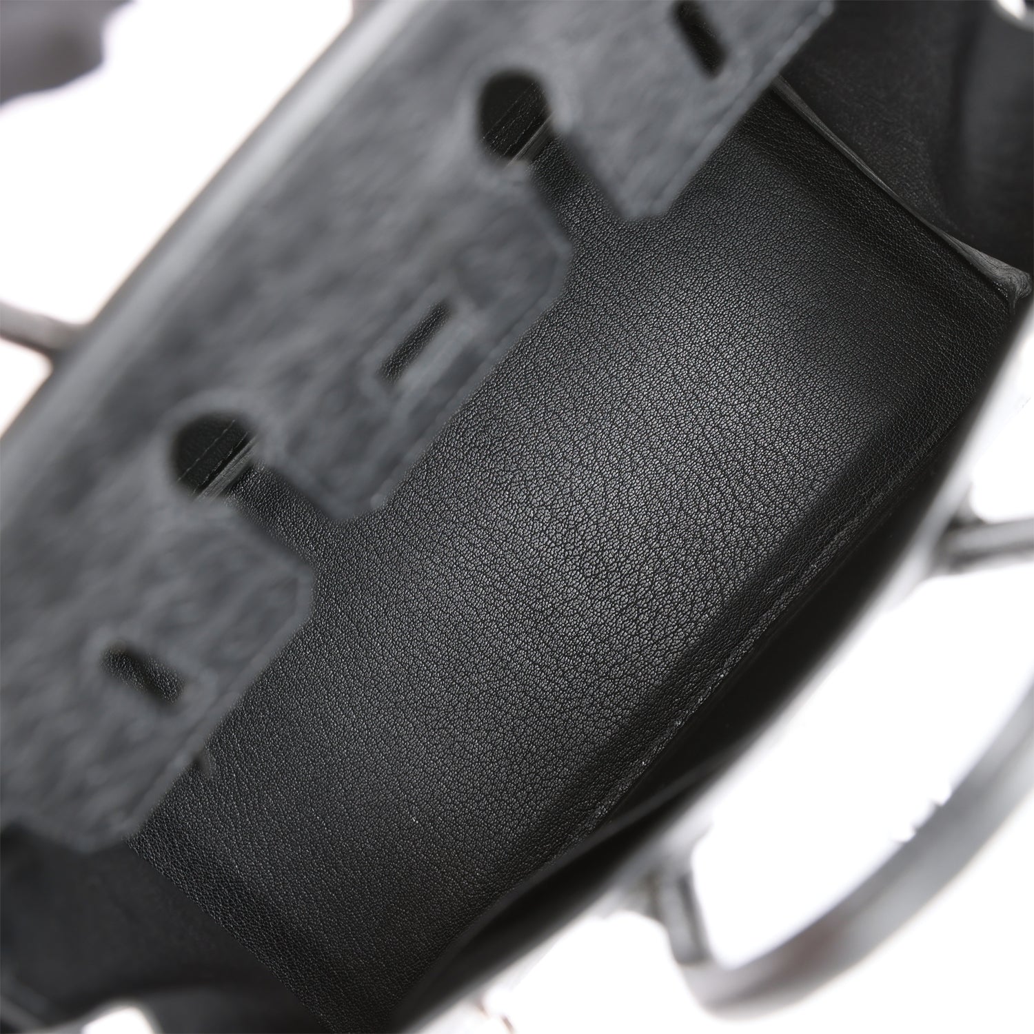 HMS Birkin 25 Black Ostrich Palladium Hardware