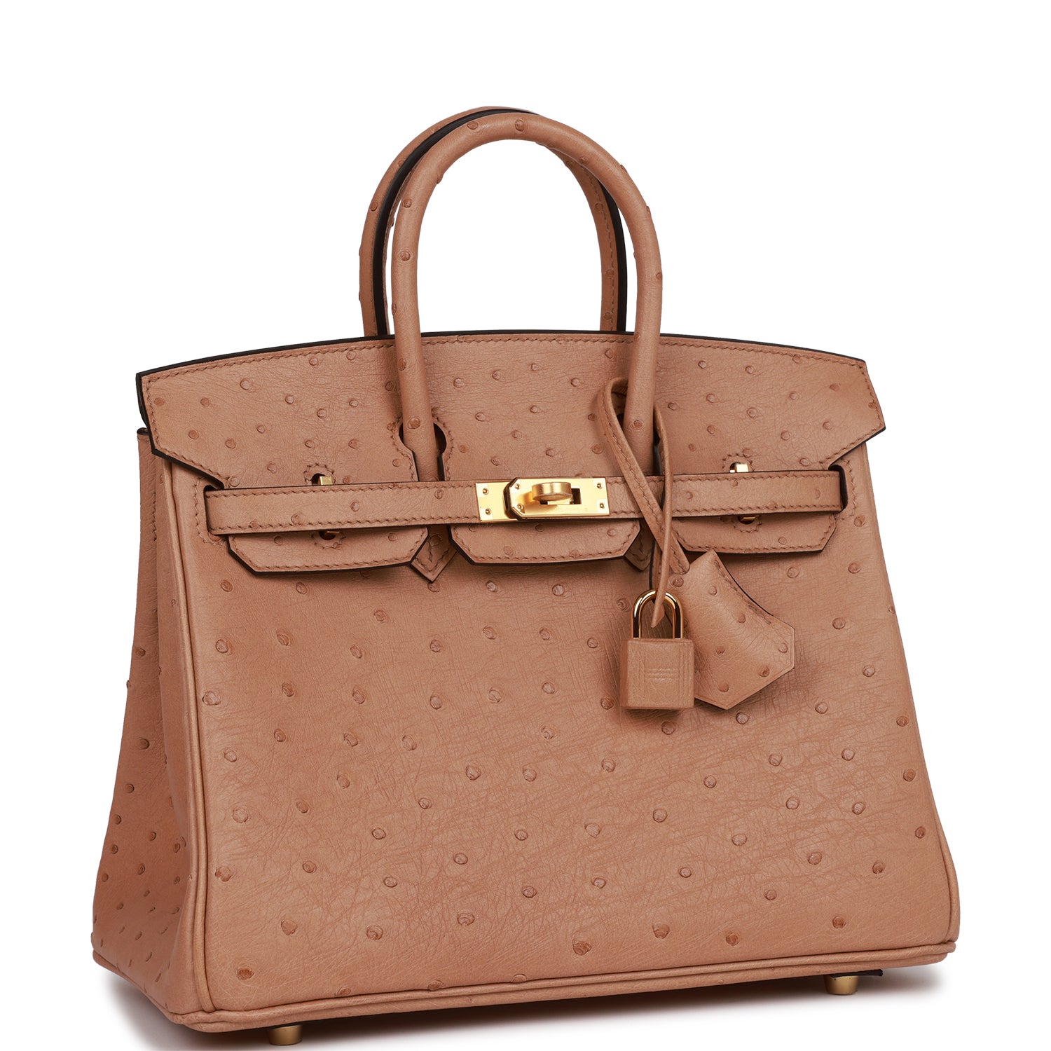 HMS Birkin 25 Chai Ostrich Gold Hardware