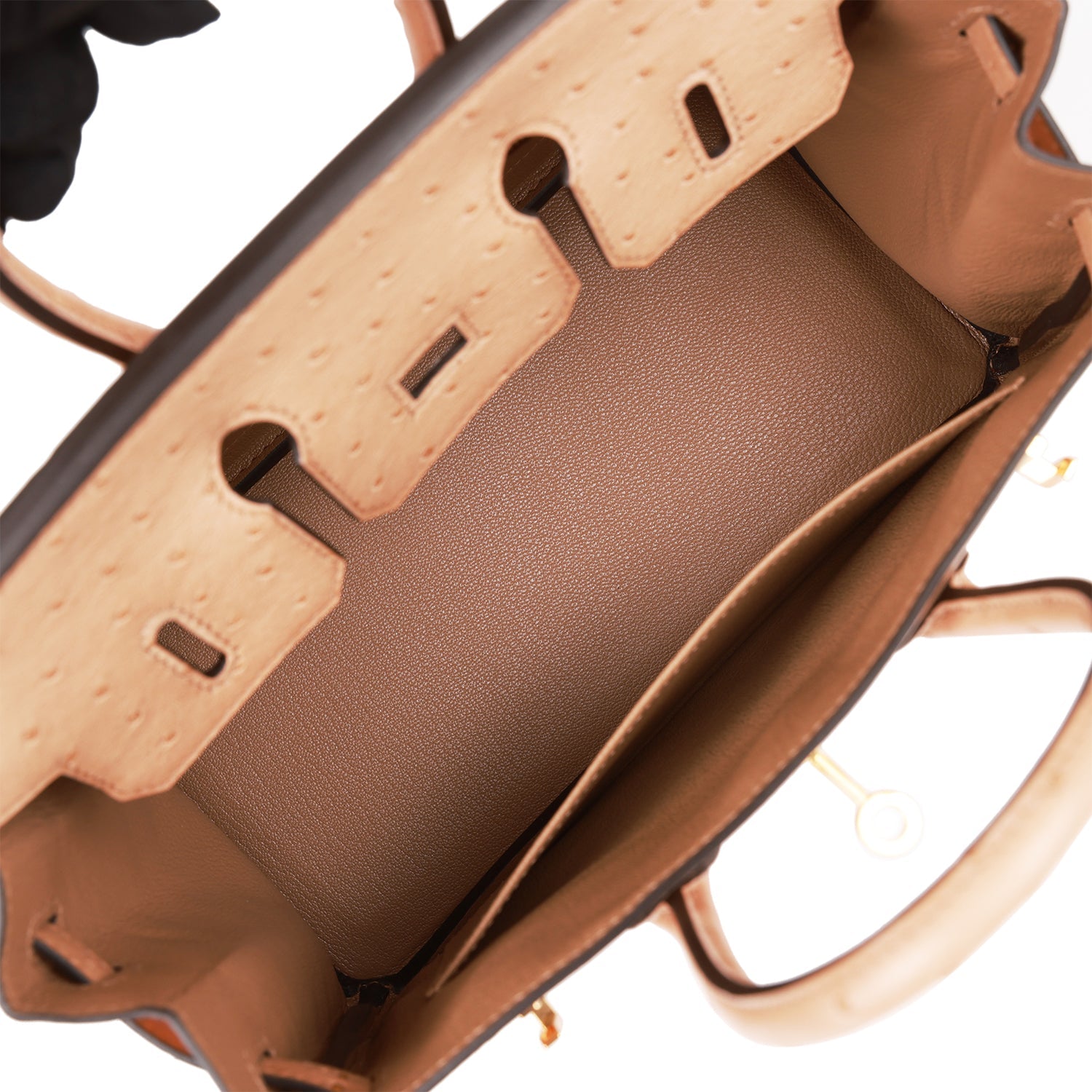 HMS Birkin 25 Chai Ostrich Gold Hardware