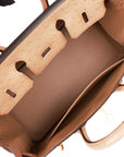 HMS Birkin 25 Chai Ostrich Gold Hardware