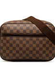 Brown LV Damier Ebene Reporter PM Crossbody Bag