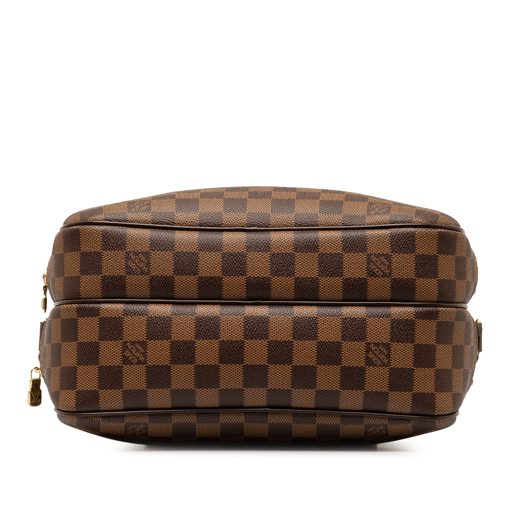 Brown LV Damier Ebene Reporter PM Crossbody Bag