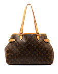 Brown LV Monogram Batignolles Horizontal Tote Bag