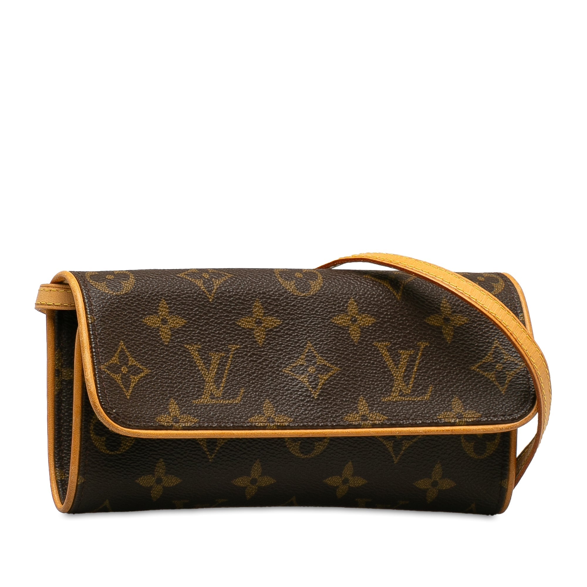 Brown LV Monogram Pochette Twin PM Crossbody Bag