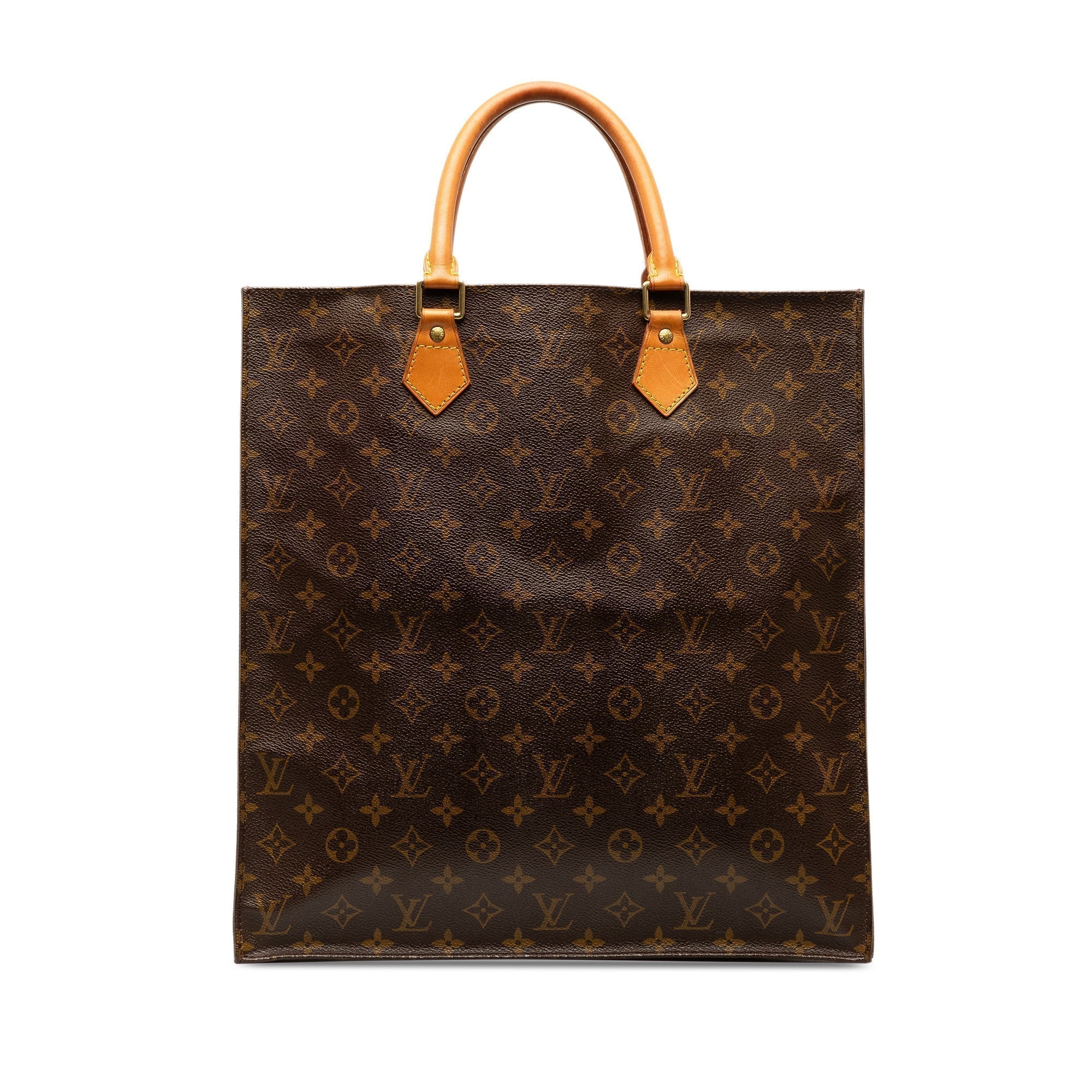 Brown LV Monogram Sac Plat Tote Bag