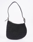 FNDI Baguette Bag Black Canvas