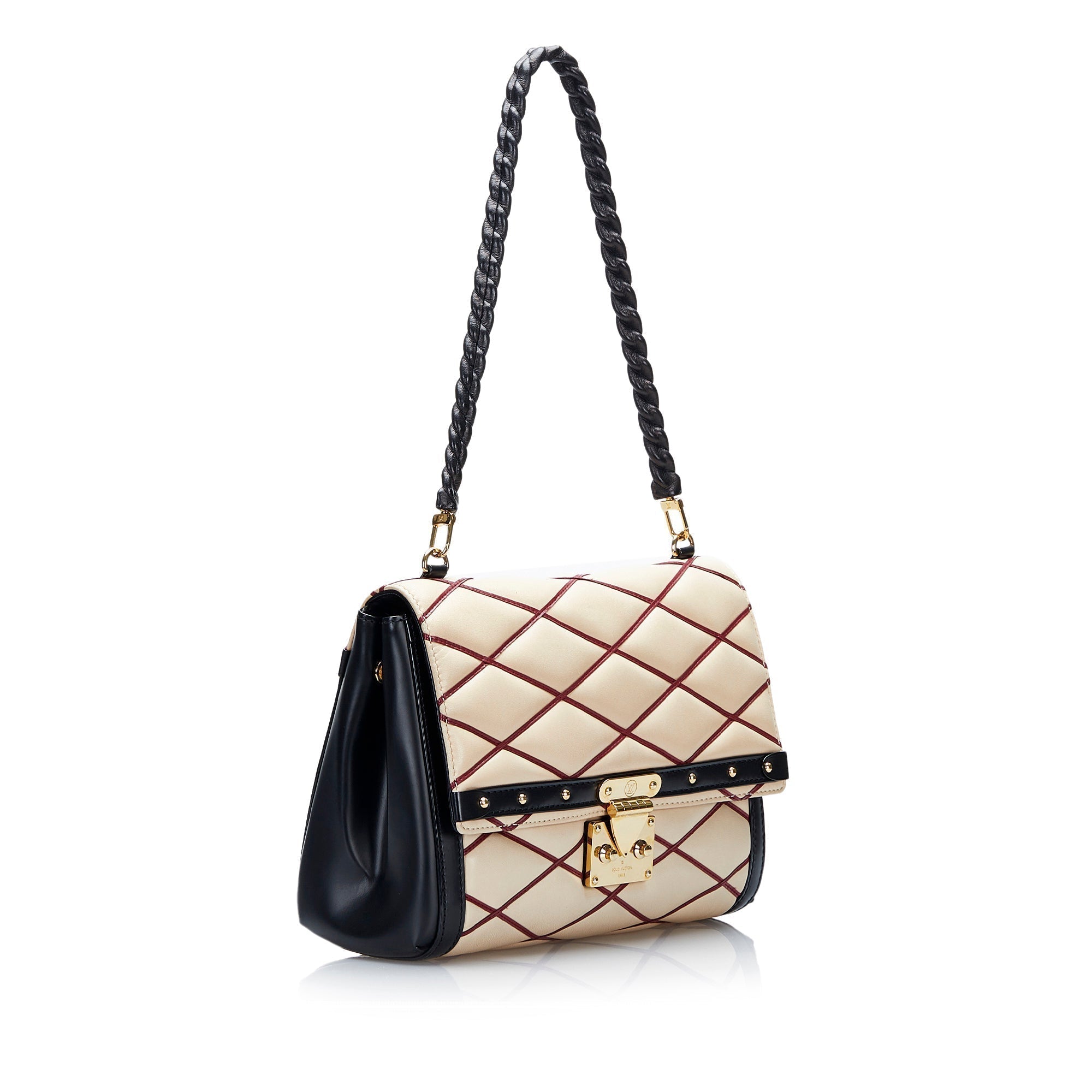 Beige LV Malletage Pochette Flap Bag
