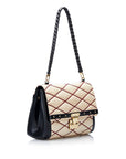 Beige LV Malletage Pochette Flap Bag