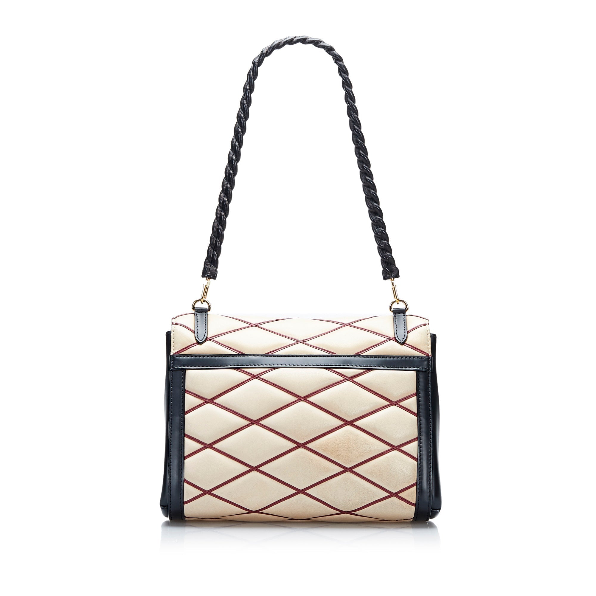 Beige LV Malletage Pochette Flap Bag