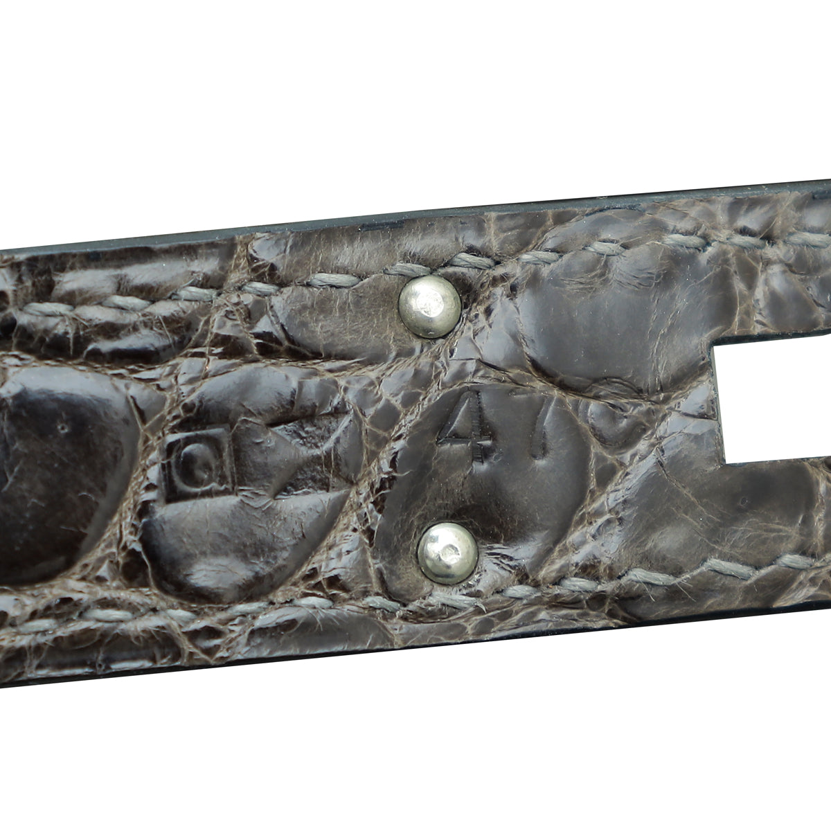 HMS Gris Tourterelle Porosus Crocodile Birkin 35 Bag