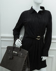 HMS Gris Tourterelle Porosus Crocodile Birkin 35 Bag