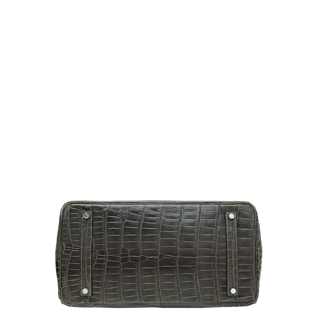 HMS Gris Tourterelle Porosus Crocodile Birkin 35 Bag