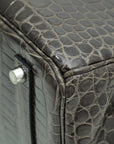HMS Gris Tourterelle Porosus Crocodile Birkin 35 Bag