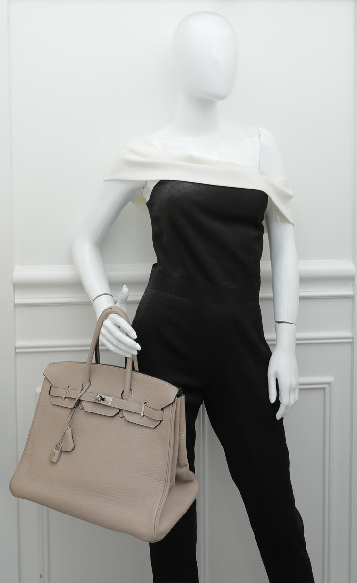HMS Gris Tourterelle Birkin 35 Bag
