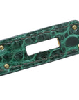 HMS Vert Emerald Shiny Crocodile Porosus Birkin 35 Bag