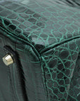 HMS Vert Emerald Shiny Crocodile Porosus Birkin 35 Bag