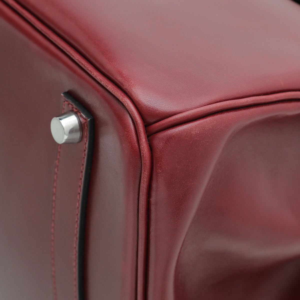 HMS Rouge Garance Box Calf Birkin 35 Bag