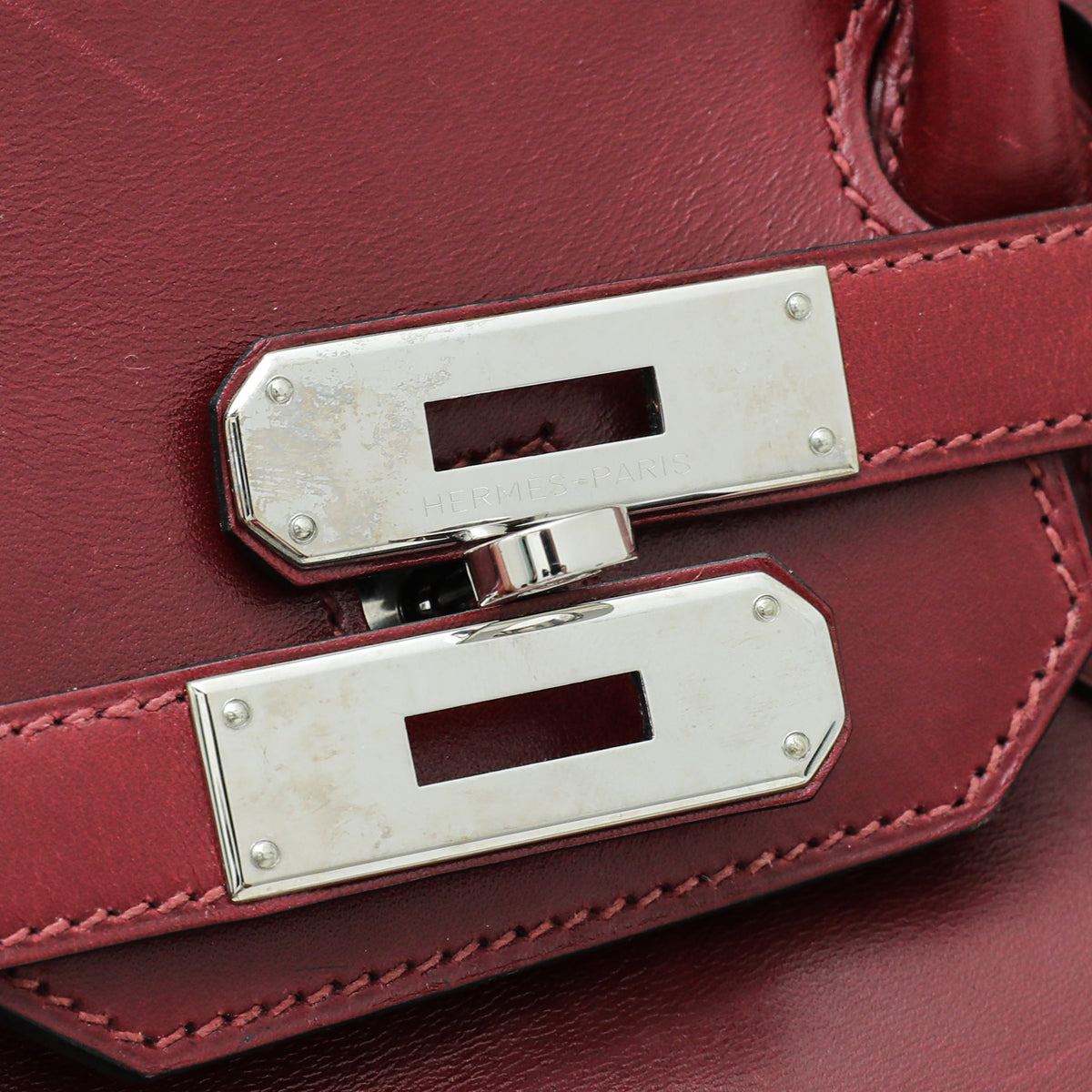 HMS Rouge Garance Box Calf Birkin 35 Bag