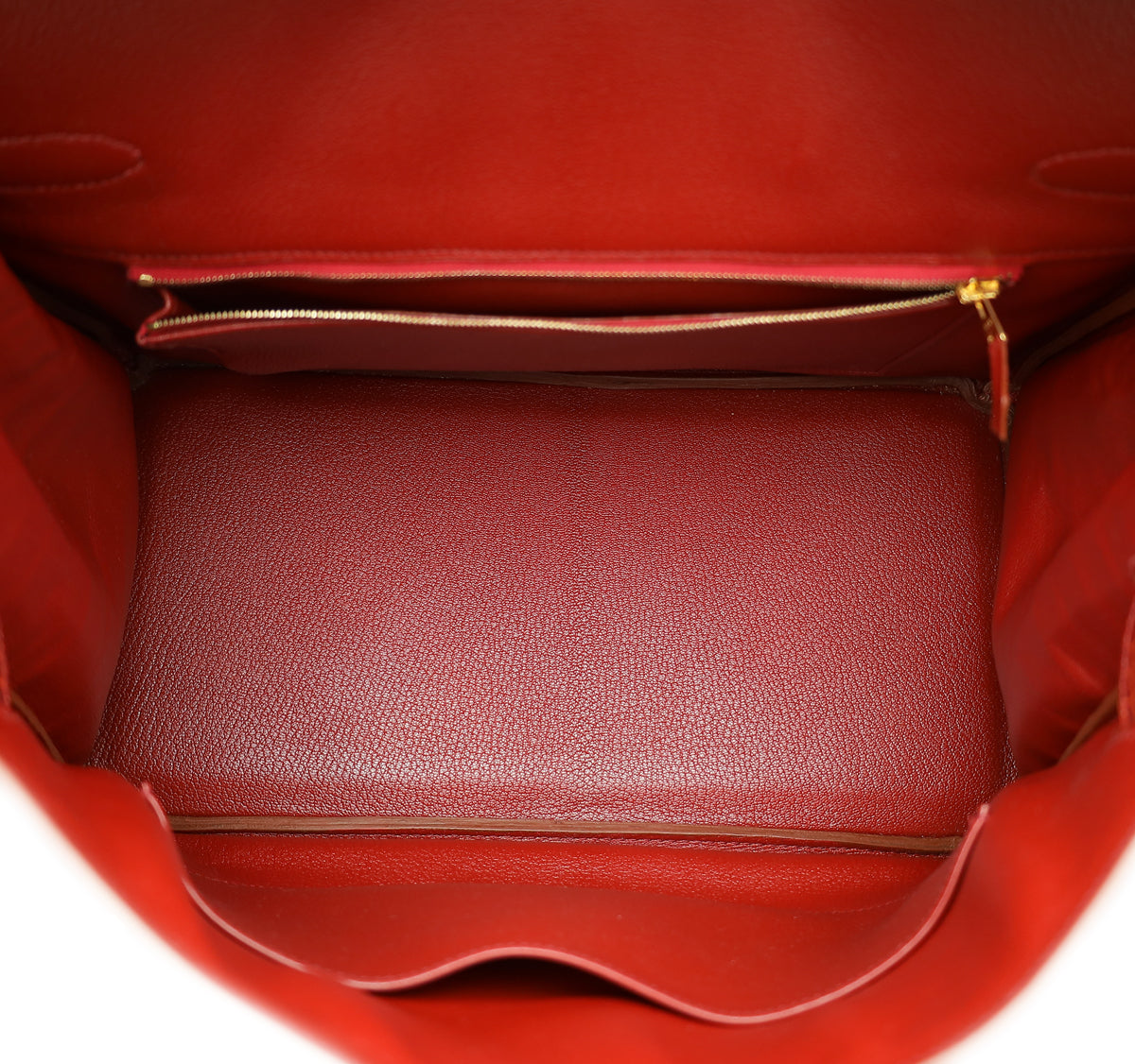 HMS Lisse Rouge H Shiny Crocodile Porosus Birkin 35 Bag