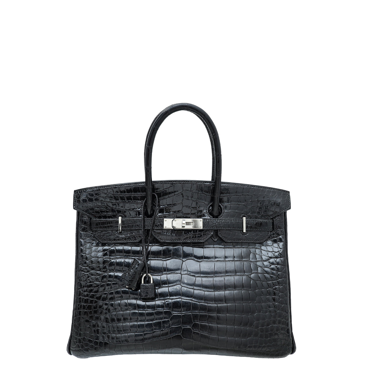 HMS Noir Crocodile Porosus Birkin 35 Bag
