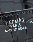 HMS Noir Crocodile Porosus Birkin 35 Bag