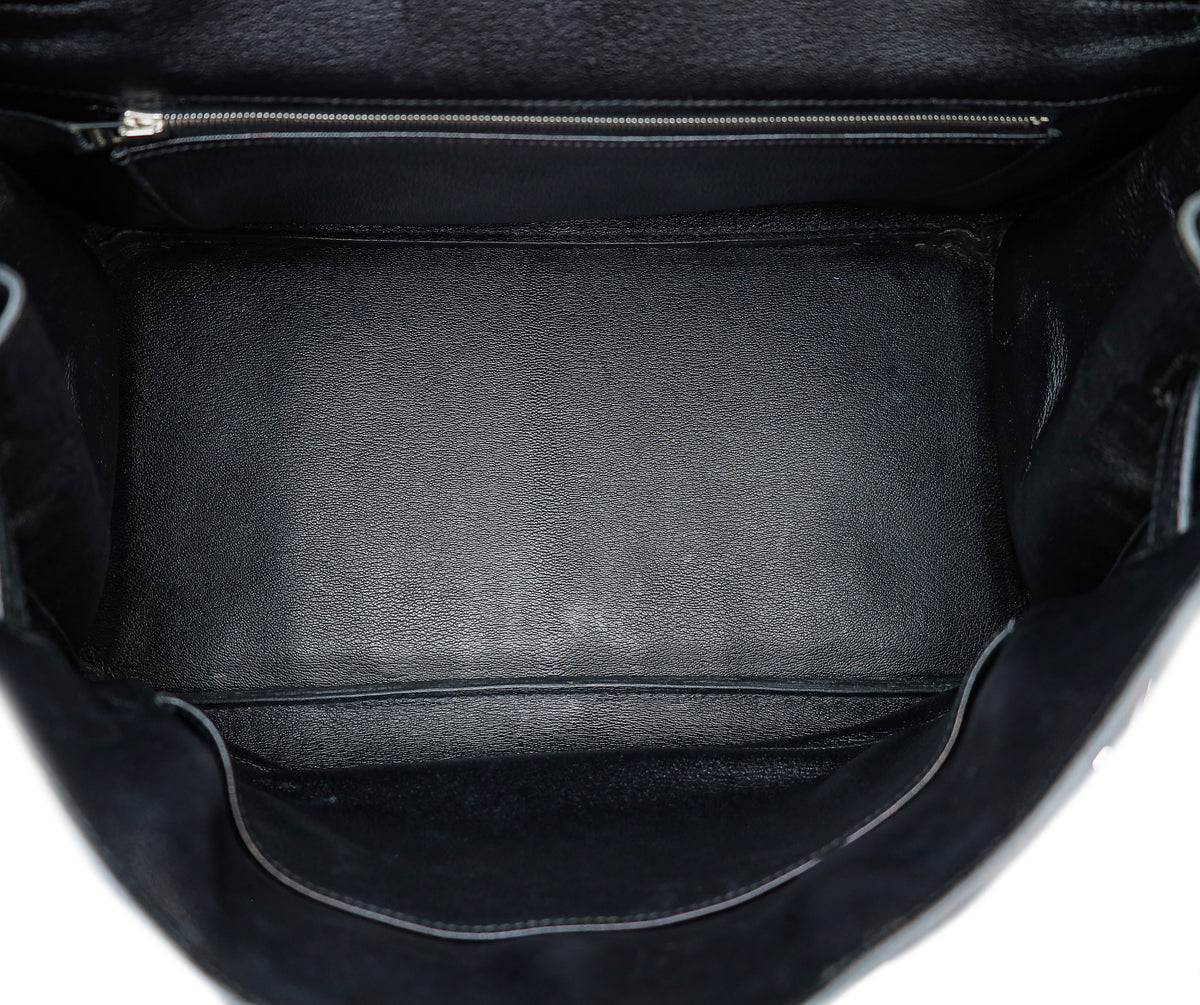 HMS Noir Crocodile Porosus Birkin 35 Bag