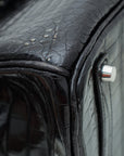 HMS Noir Crocodile Porosus Birkin 35 Bag