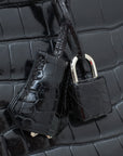 HMS Noir Crocodile Porosus Birkin 35 Bag